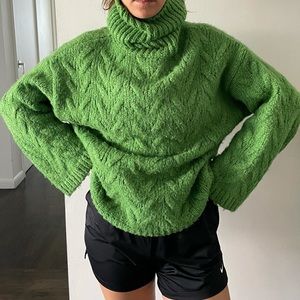 Oversized turtleneck sweater